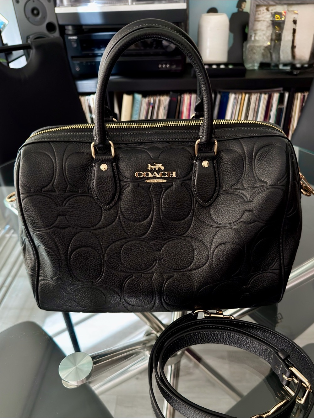 Coach Rowan Large Satchel Bag In Signature Leather